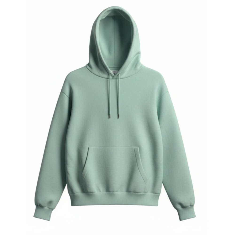 Mode of One Mens Relaxed Fit Fleece Hoodie Blue Fin‎ Size Medium